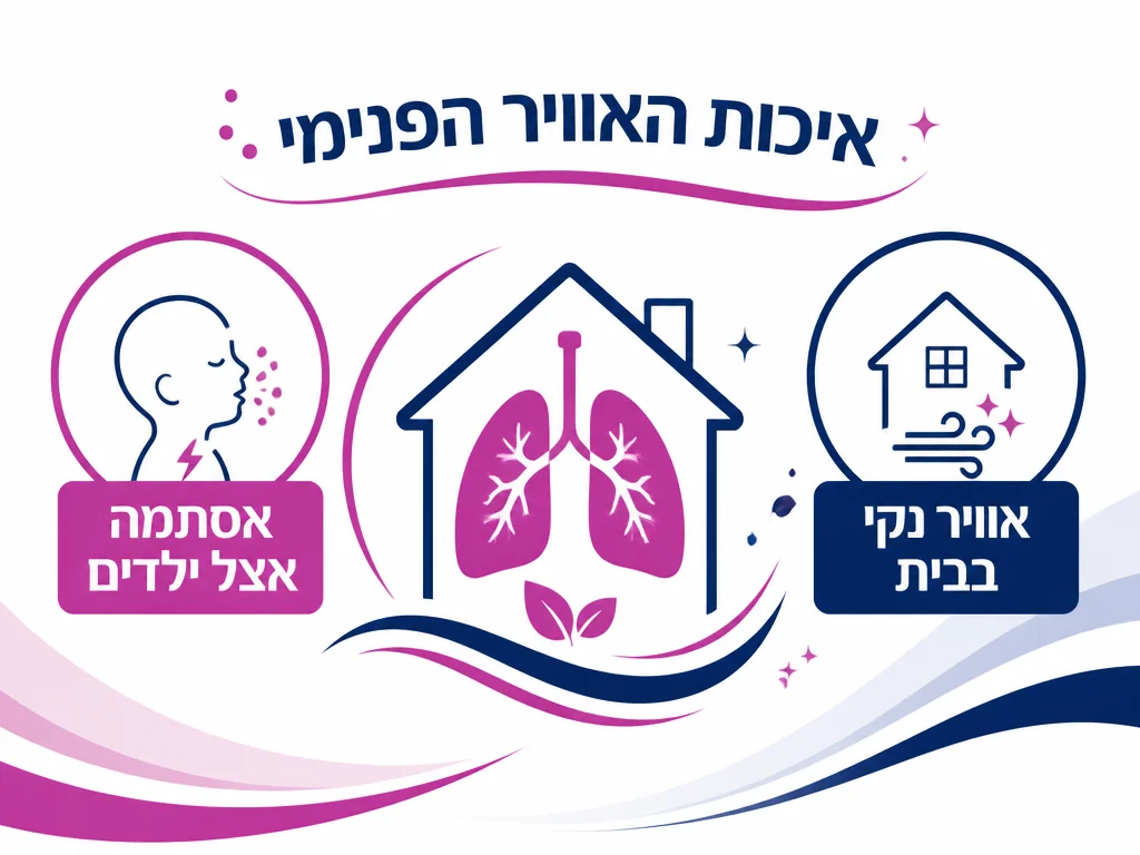 אינפוגרפיקה של אסתמה ואיכות אוויר בבית