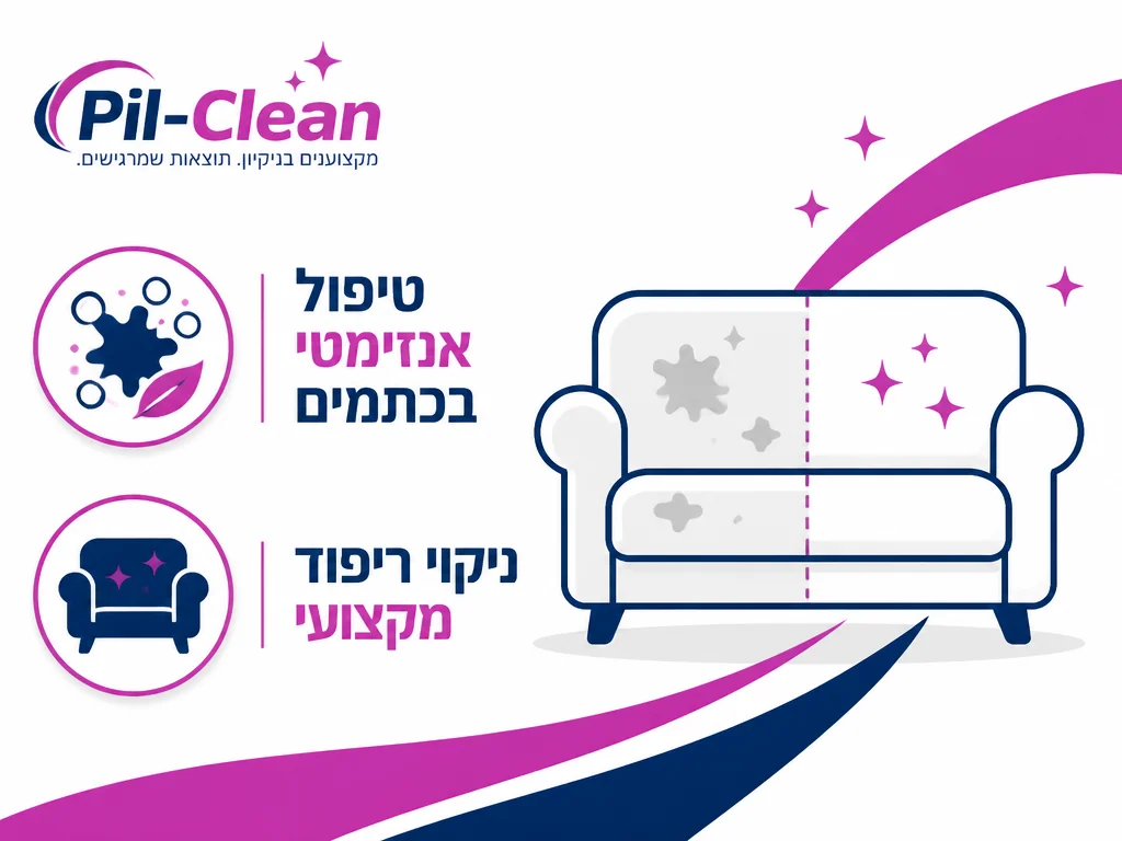 אינפוגרפיקה של כתמים ניקוי ריהוט ותמחור
