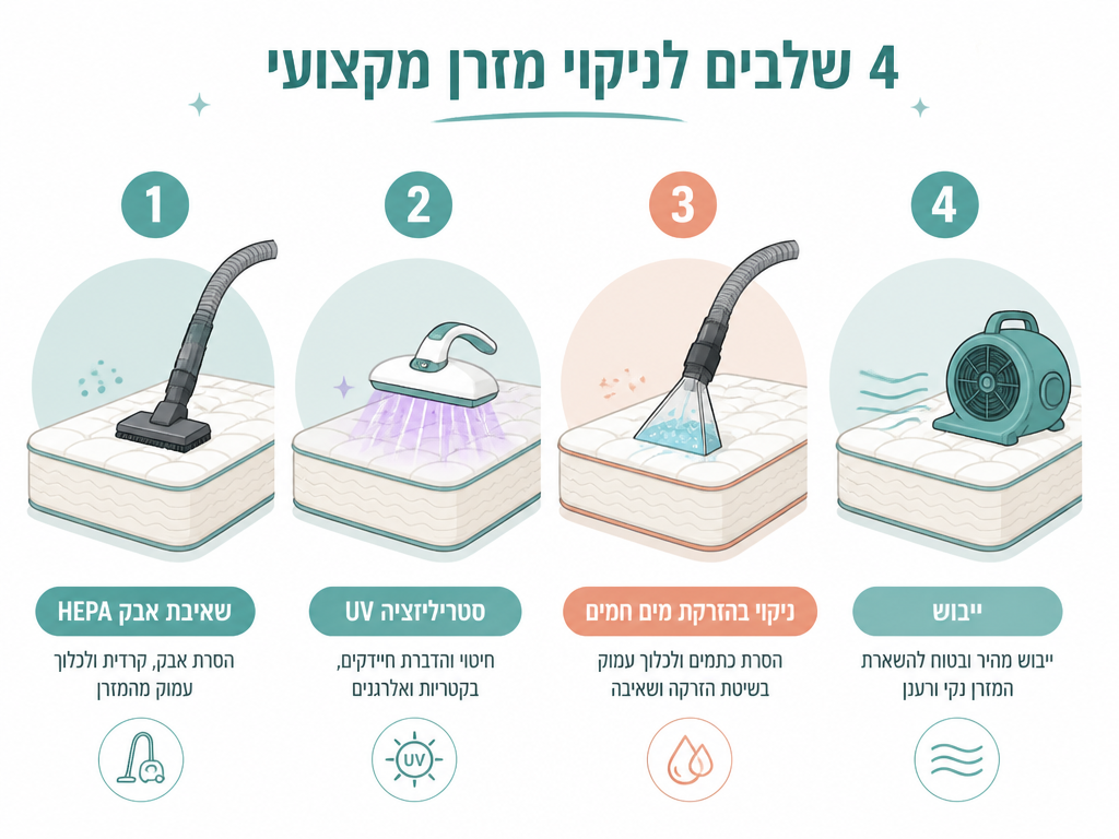 ניקוי מזרון אורתופדי: למה התכונות הרפואיות שלו דורשות גישה שונה בניקיון