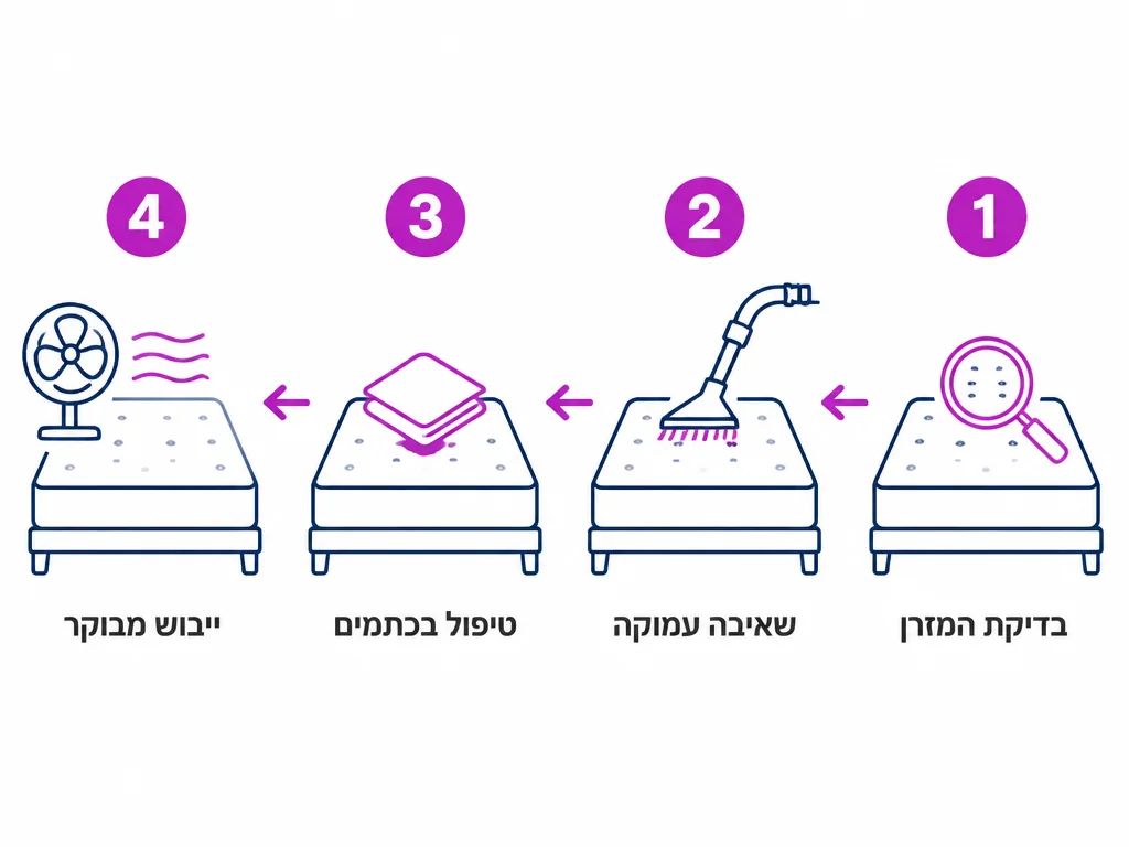ארבעה שלבים בניקוי מקצועי של מזרן לקראת עונת האלרגיות
