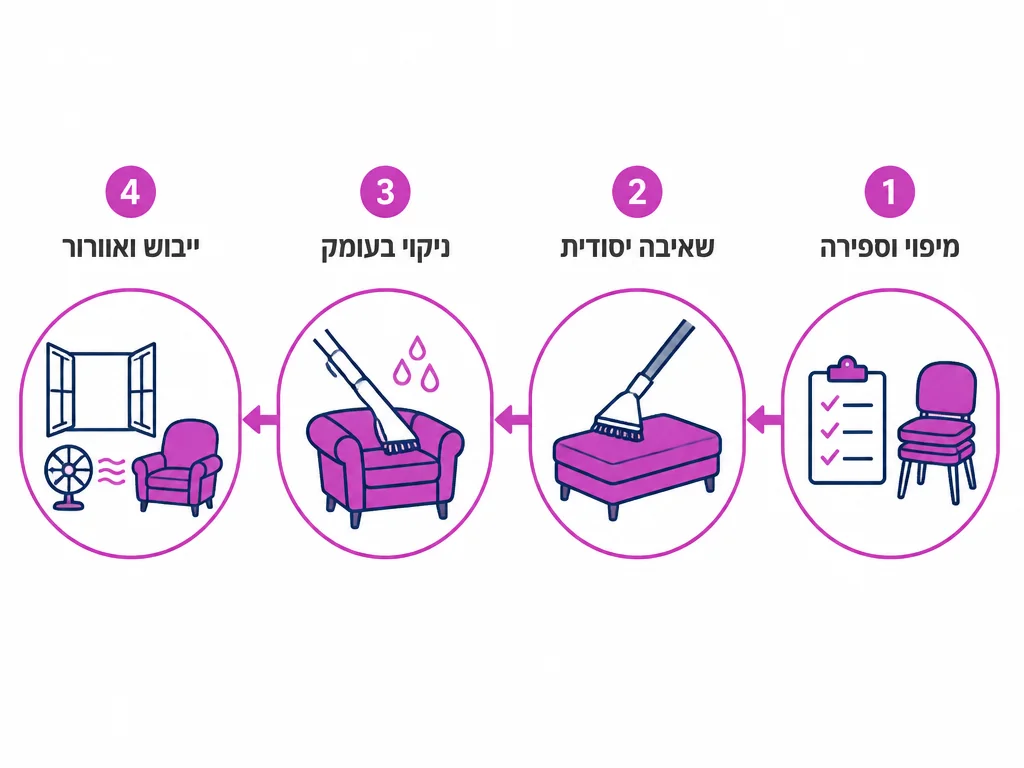 ארבעה שלבים לניקוי ריפודים בבית ספר במהלך החופשה