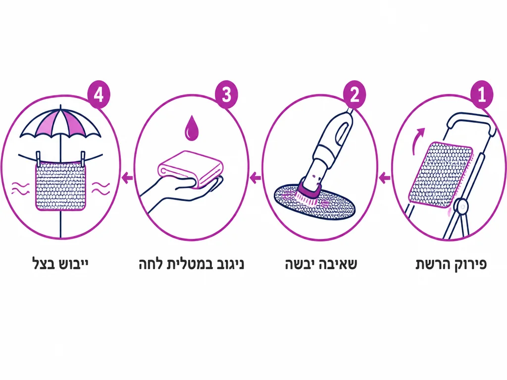 ארבעה שלבים לניקוי רשת האוורור של עגלת תינוק בבית